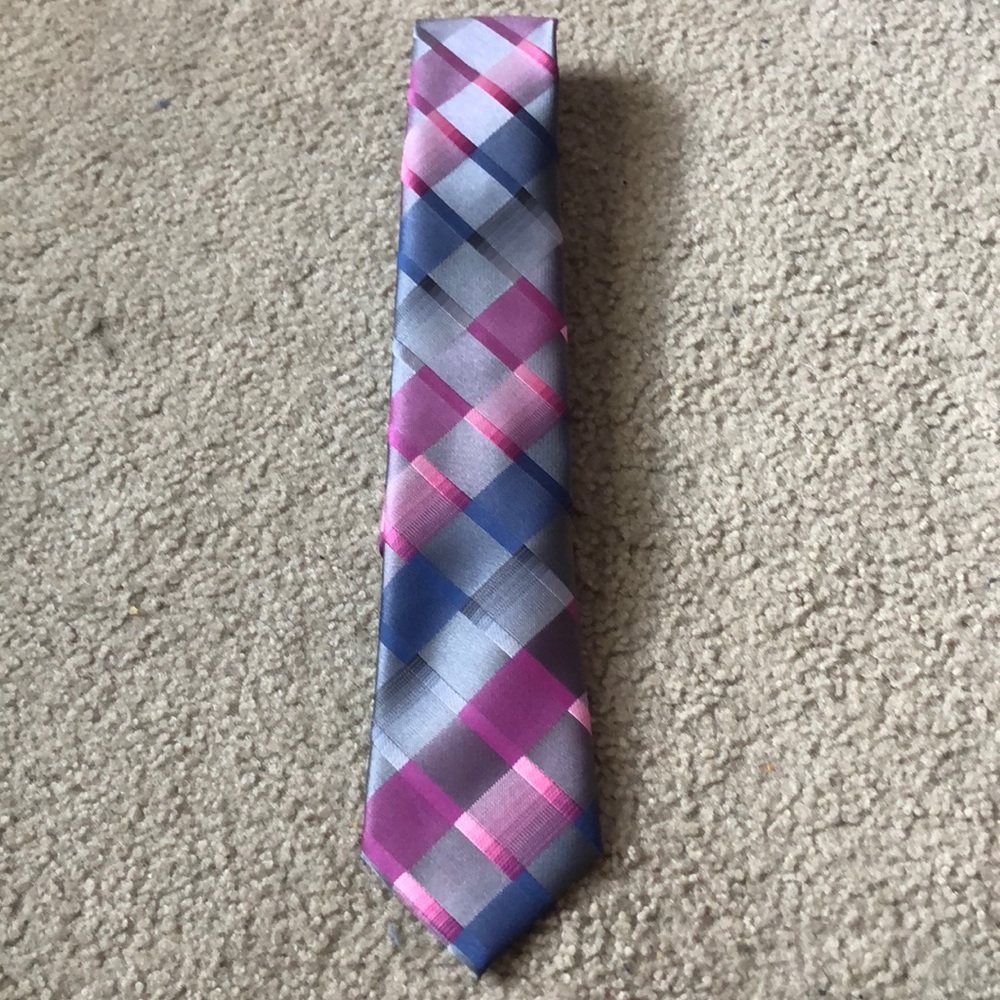John Ashford Blue, Pink and Gray Tie